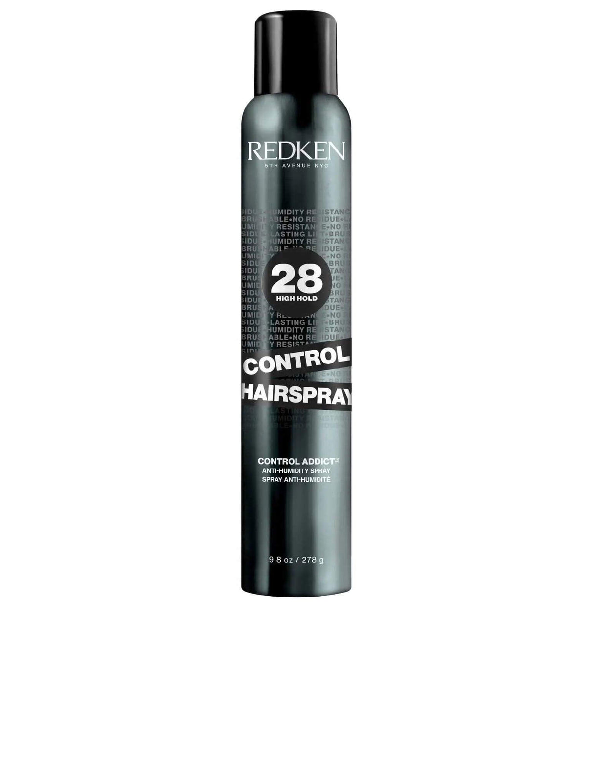 Redken 28 High Hold Control Hairspray for all hair types and textures, offering strong, all-day hold without stiffness or flakes.
