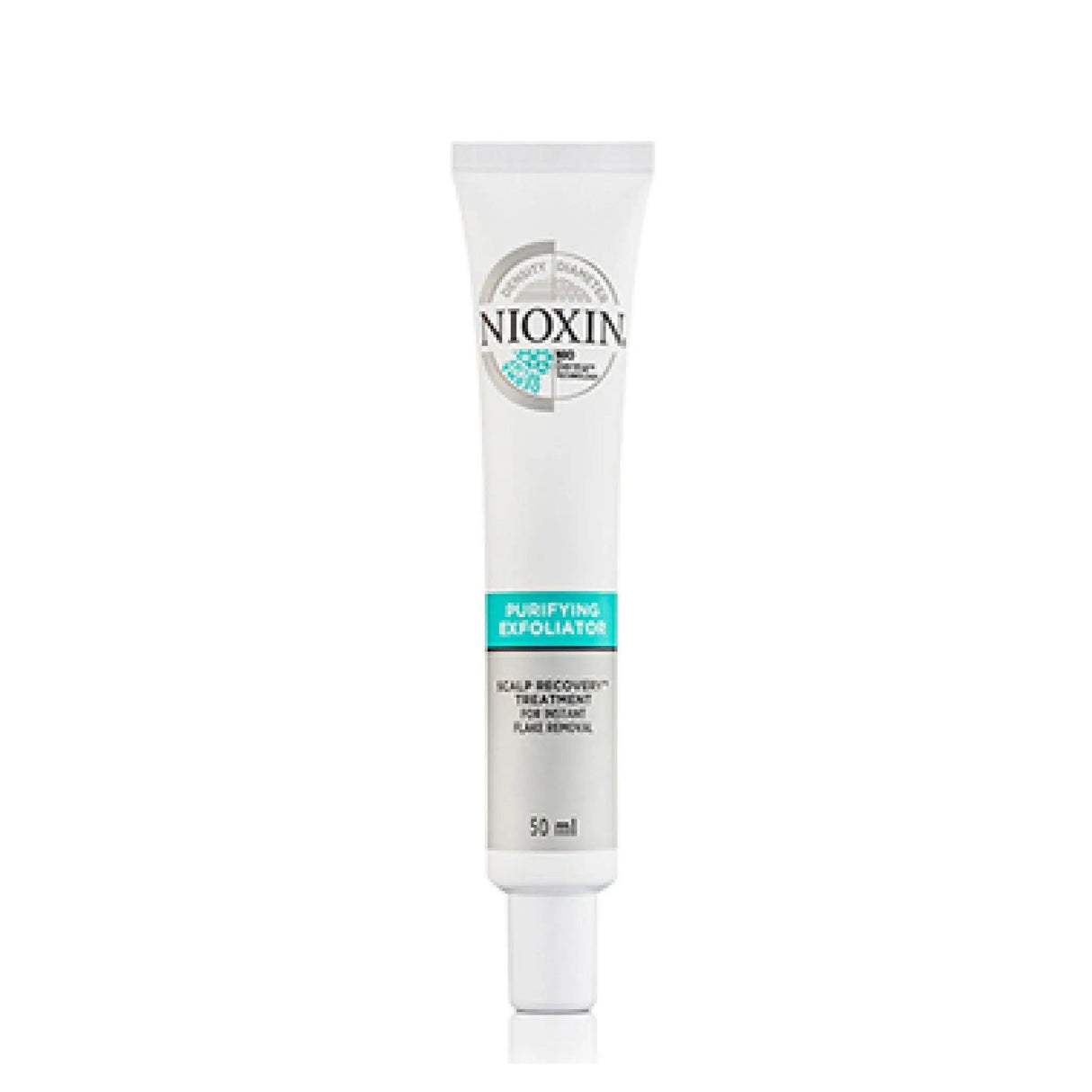 3D Intensive Care Purifying Exfoliator by Nioxin, scalp recovery treatment in white 50ml tube for men and women.