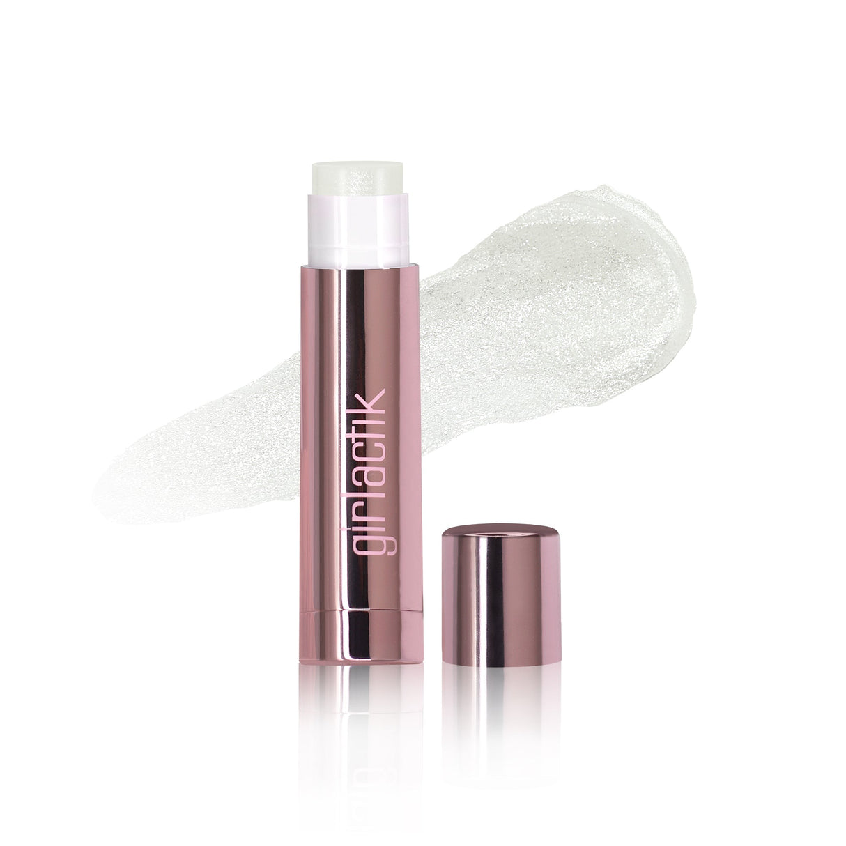 Girlactik Jello Gloss Balm with Vitamin E and Avocado Oil for moisturizing and glossy non-sticky finish in pink lemonade scent.