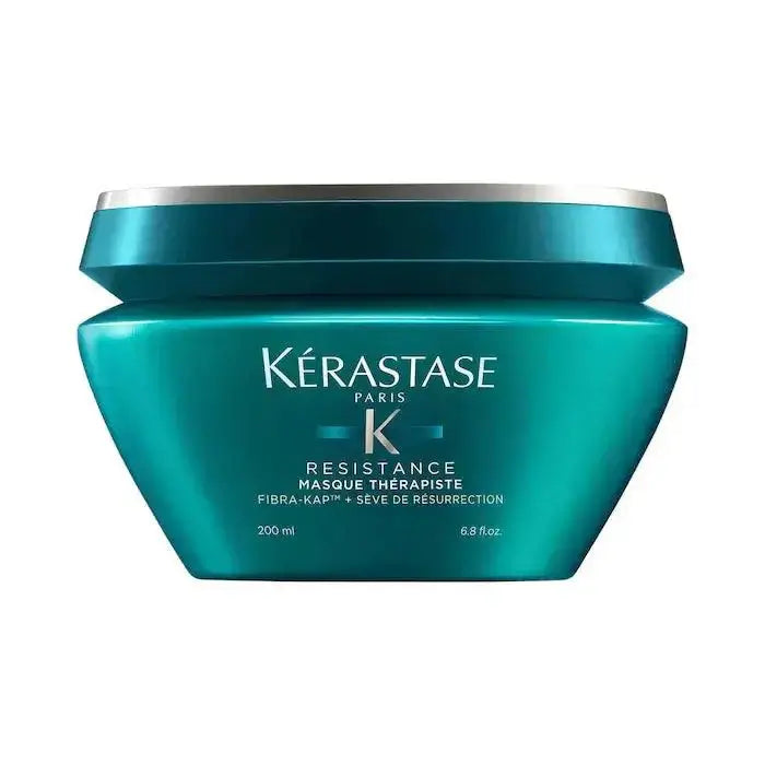 Kerastase Resistance Masque Thérapiste restorative hair mask for damaged, over-processed hair, 200ml container.
