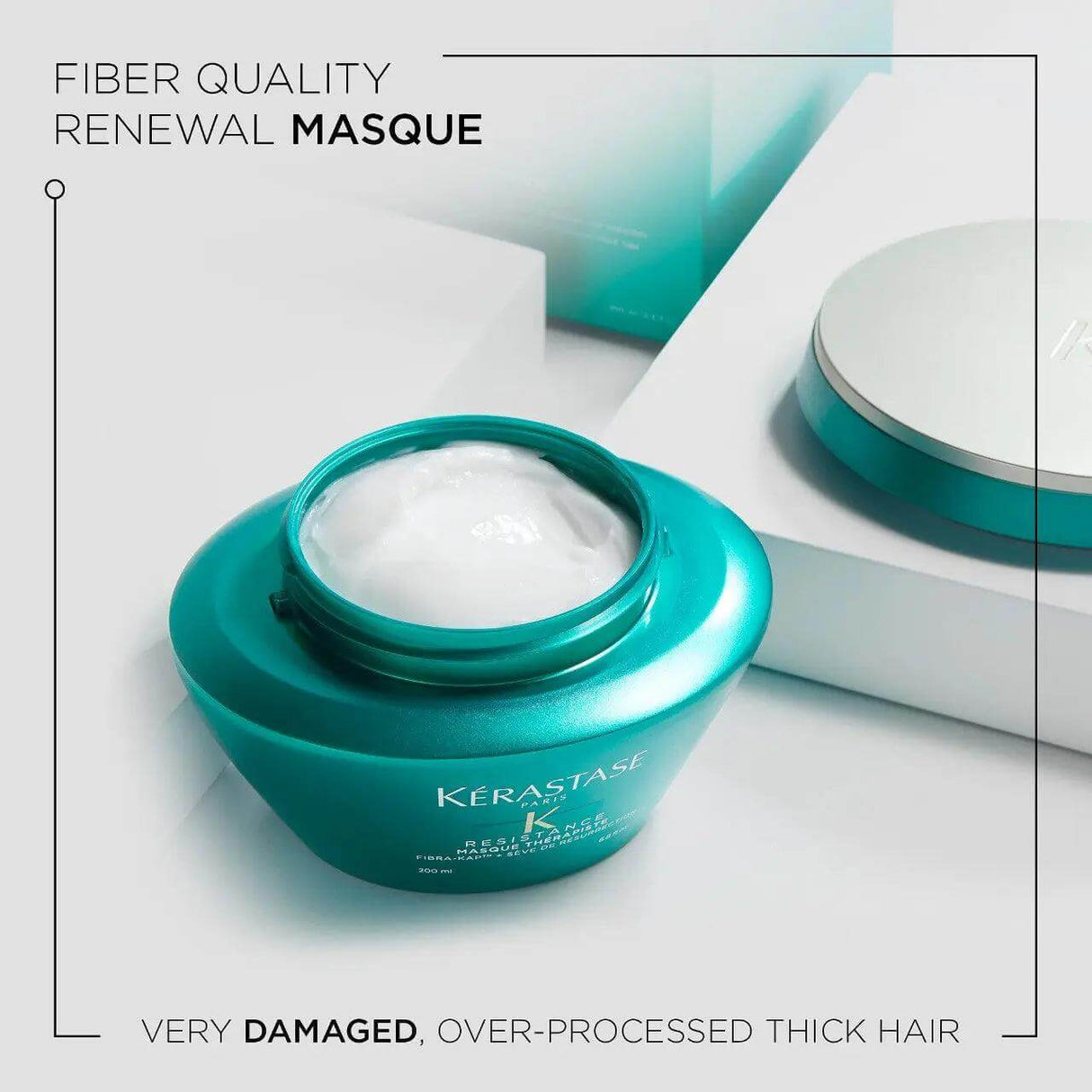Kerastase Resistance Masque Thérapiste for repairing very damaged, over-processed hair, suitable for all textures.