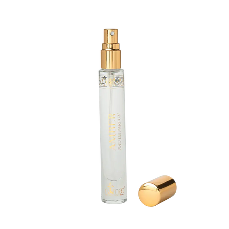 Amber Eau De Parfum Spray 50ml bottle with cap, featuring eco-friendly packaging and a unique fragrance that blends with your body chemistry.