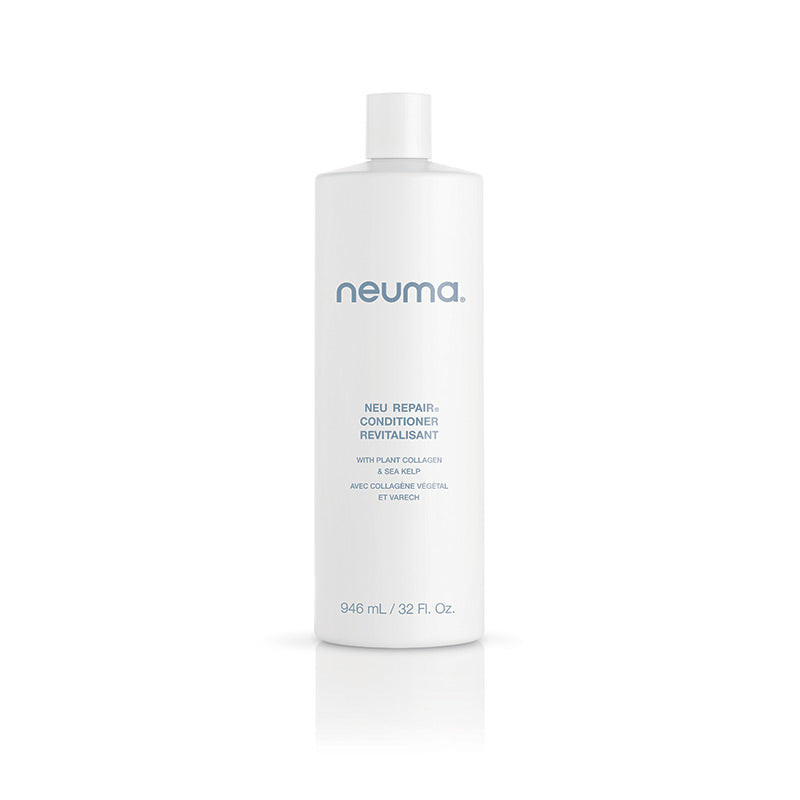 Neu Repair Conditioner bottle with ultra-reparative formula, strengthens hair, reduces breakage, aromatic blend of lemon, lavender, fir needle.