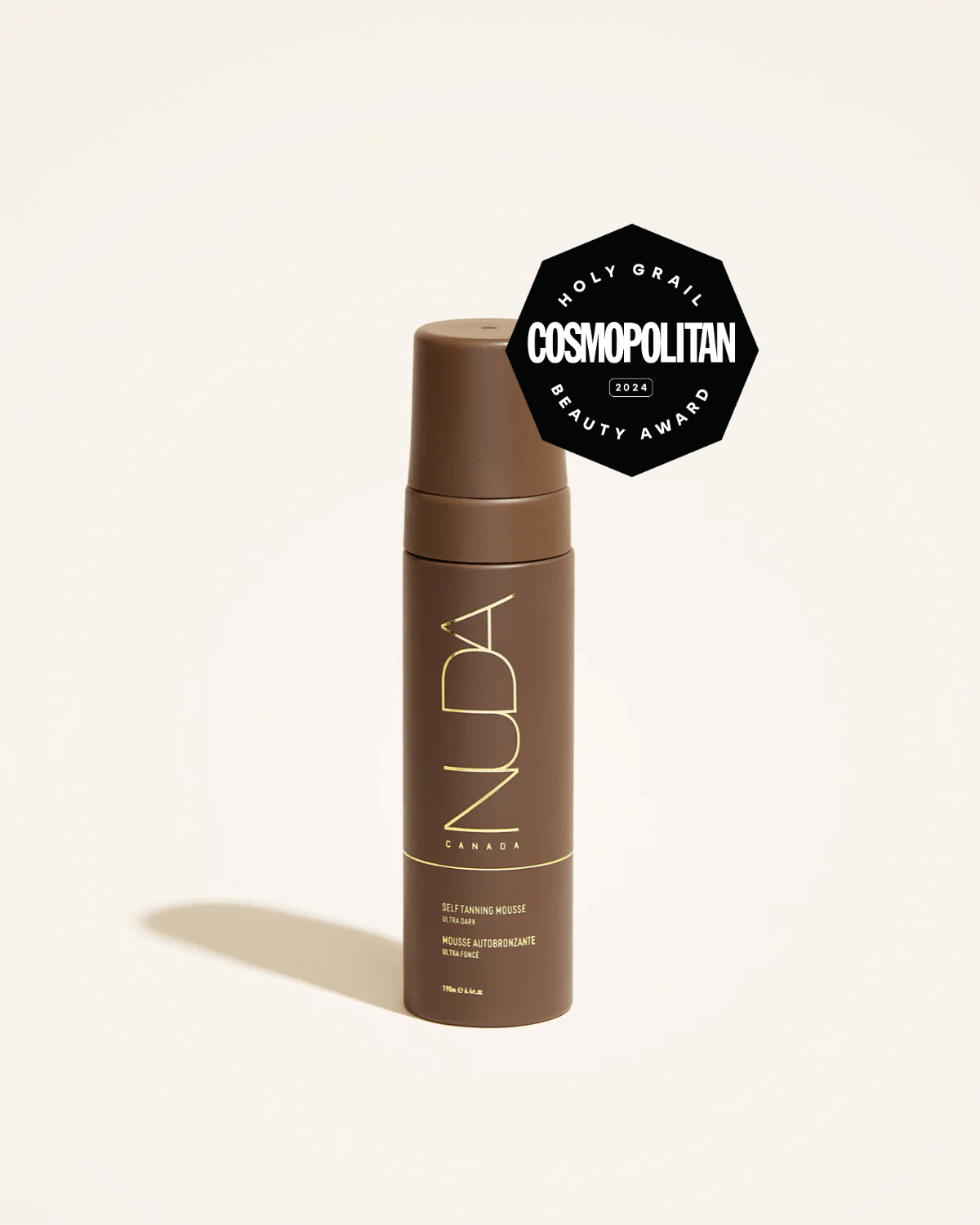 Ultra Dark Self Tanning Mousse with Cosmopolitan beauty award, enriched with coconut, cucumber, mango, apricot, and grapefruit extracts.