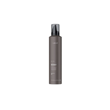 K.Finish Boost Flexible Mousse for fine hair, 7 oz bottle, offers volume, flexible hold, pollution protection, and UV defense.