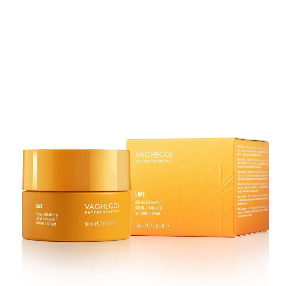 Lime Vitamin C Cream by Vagheggi - 50ml face and night cream for brightening, hydrating, and anti-aging with lime butter and orange juice.