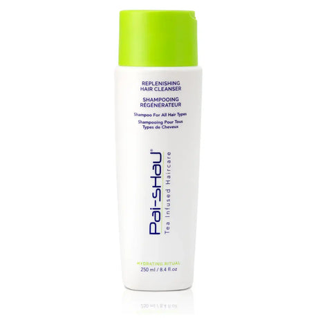 Replenishing Hair Cleanser bottle with essential vitamins and Signature Tea Complex for hydration and shine, 250ml.