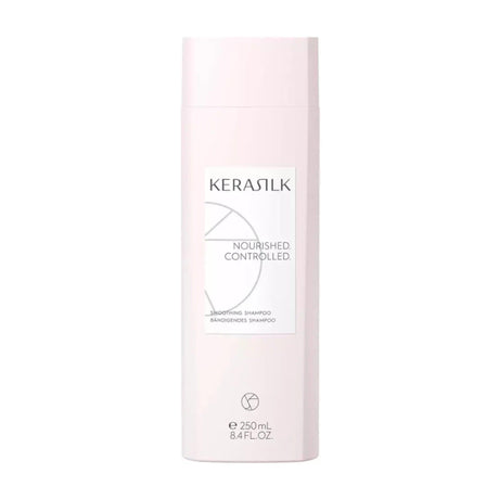 Goldwell Kerasilk Smoothing Shampoo bottle, 250ml, for frizz control and smooth manageable hair, suitable for all hair types.