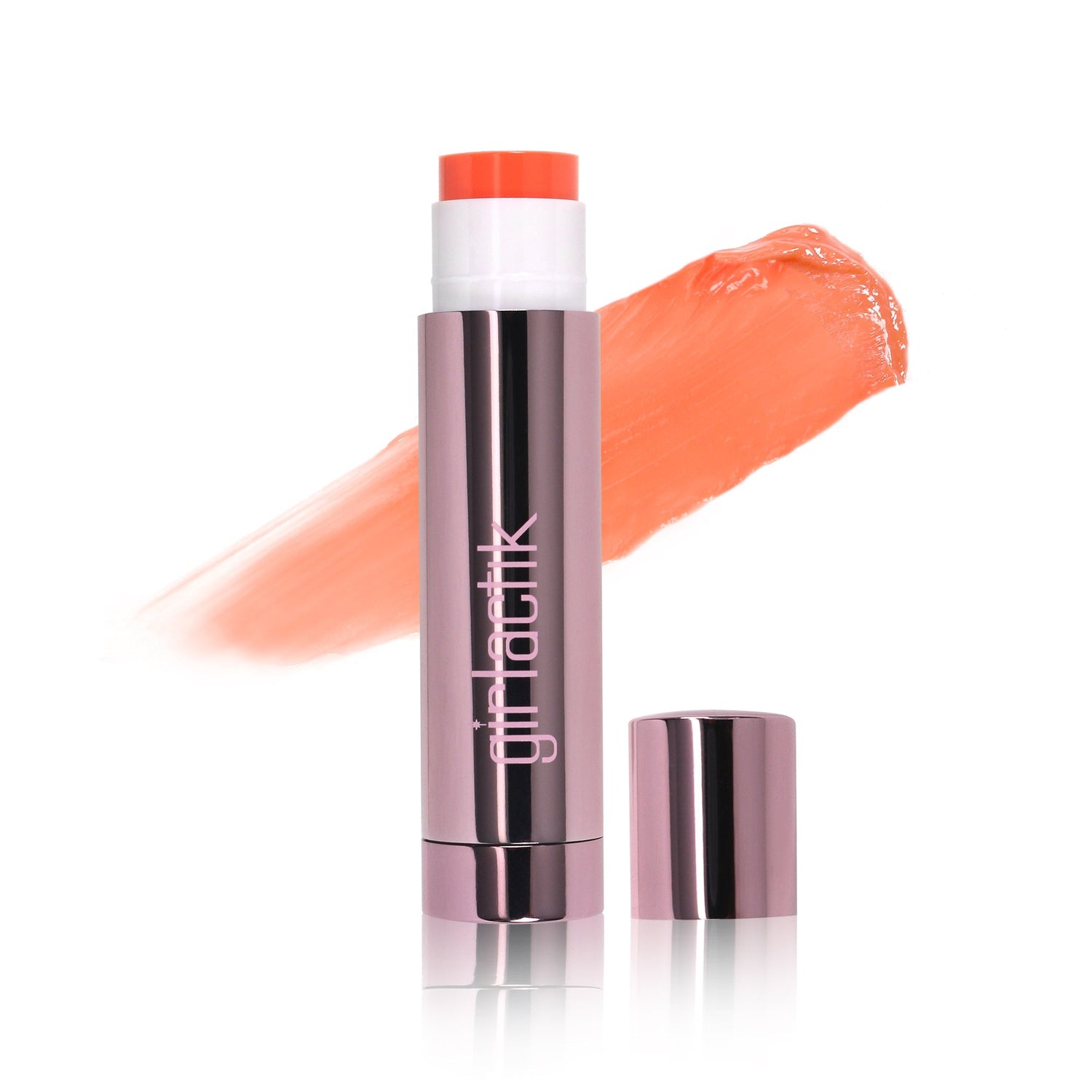 Girlactik Jello Gloss Balm with a swipe of glossy, non-sticky finish, enriched with Vitamin E, Avocado Oil, and Aloe Vera.
