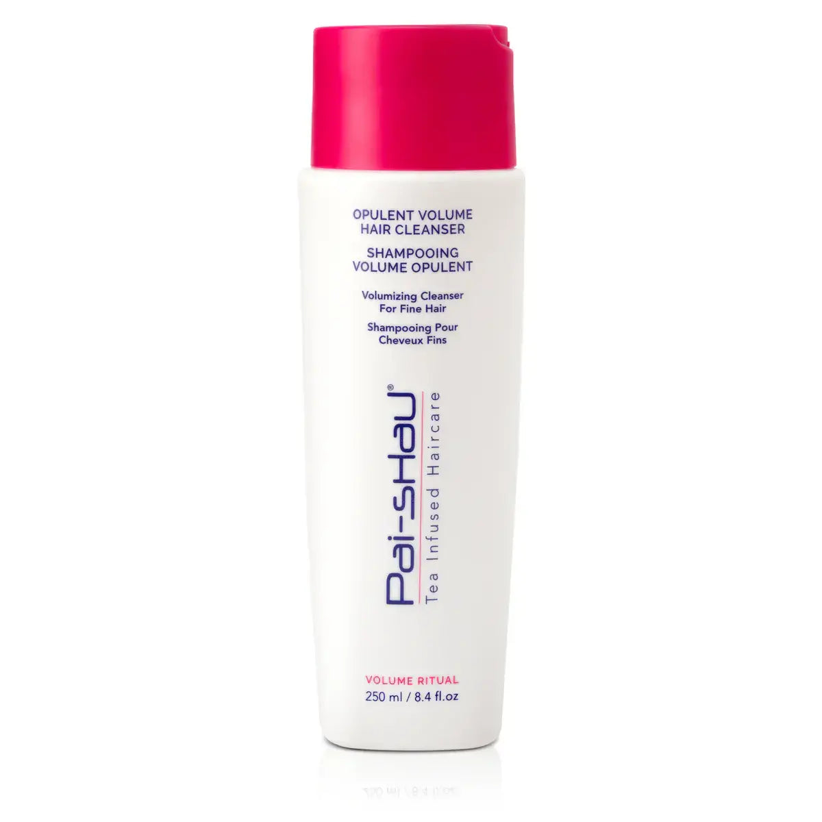 Opulent Volume Hair Cleanser bottle with volumizing botanical and tea complex for luxurious, full-bodied hair and enduring volume.