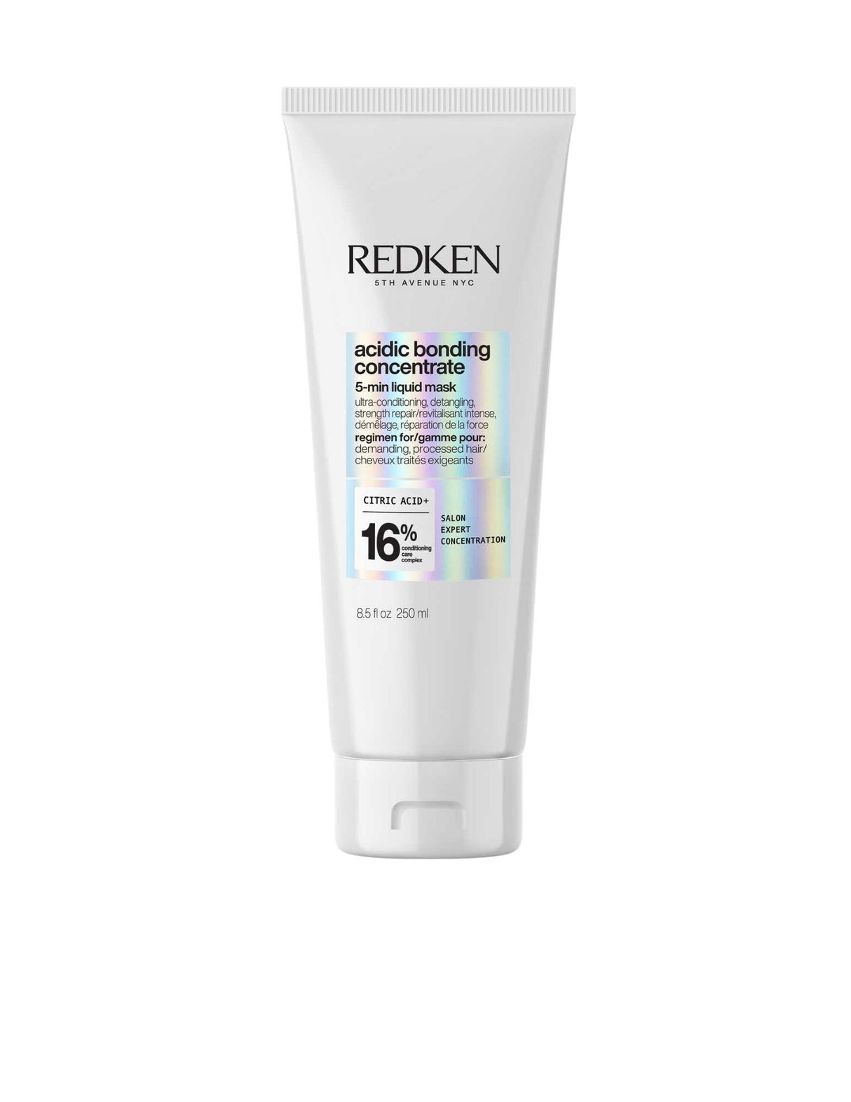 Redken Acidic Bonding Concentrate Liquid Mask for repairing and strengthening damaged hair, suitable for all hair types.