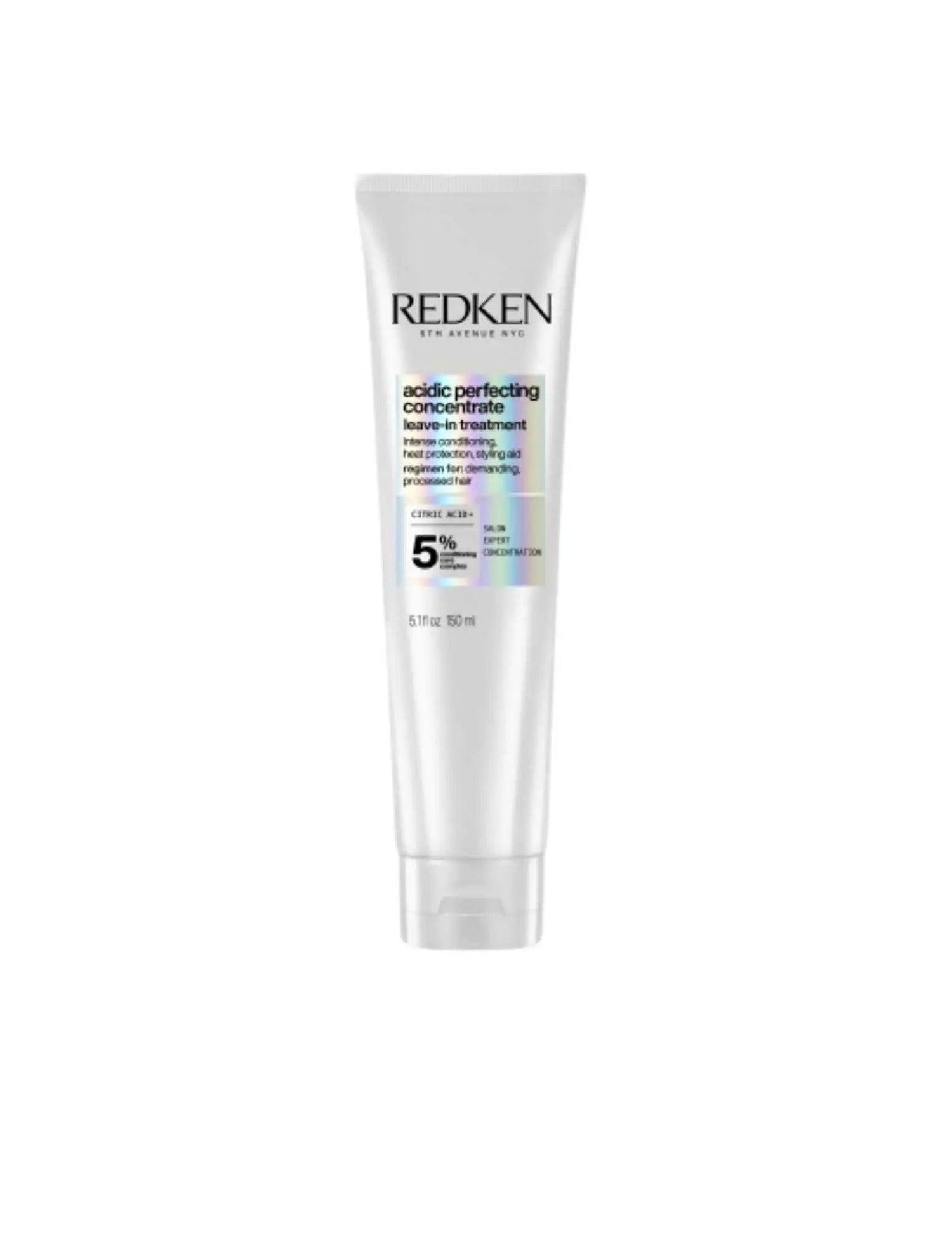 Redken Acidic Perfecting Concentrate Leave-in Treatment for balanced pH and healthy, shiny hair. Suitable for all types and textures.