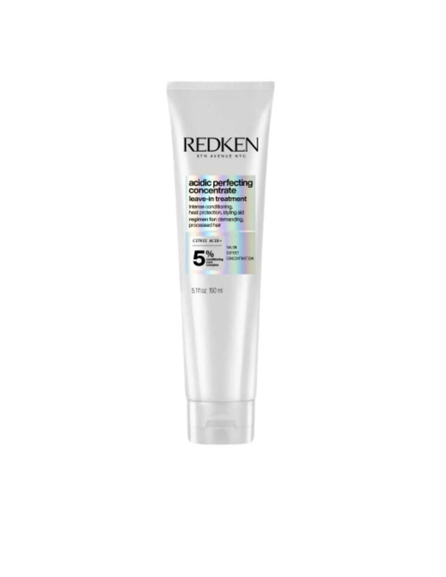 Redken Acidic Perfecting Concentrate Leave-in Treatment for balanced pH and healthy, shiny hair. Suitable for all types and textures.
