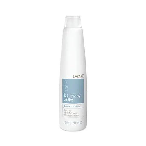 Alt Tag: Lakme K.Therapy Active Shampoo bottle, revitalizes hair, daily use, calming glacial water fragrance, contains Procapil™.