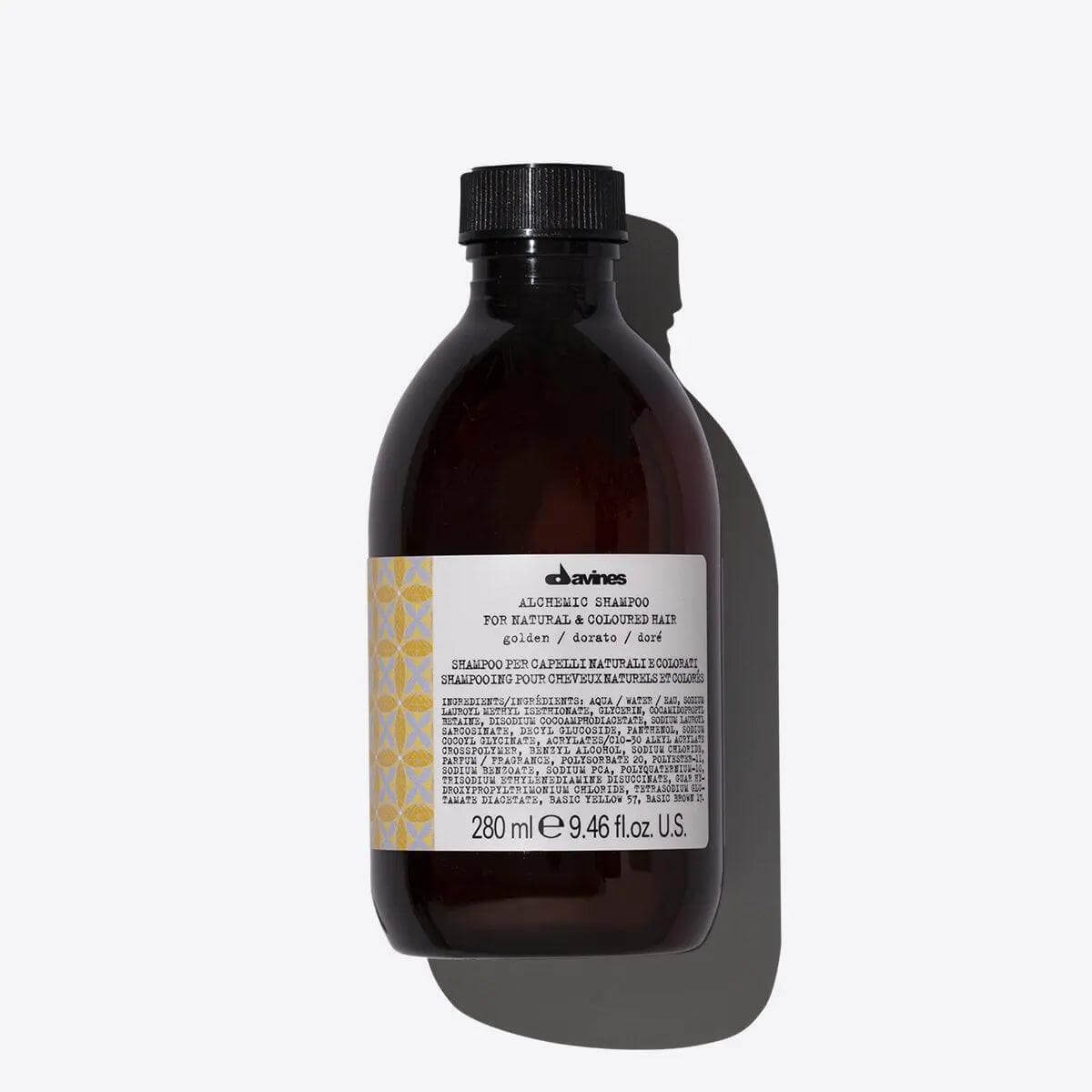 Alchemic Shampoo Golden bottle for enhancing golden-blonde hair, 280 ml.