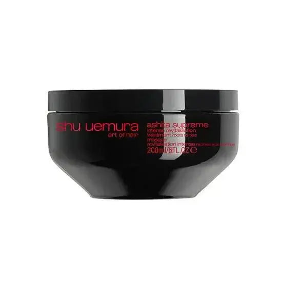 Shu Uemura Ashita Supreme Mask for nourishing dry, damaged, color-treated hair, suitable for all hair types and textures.