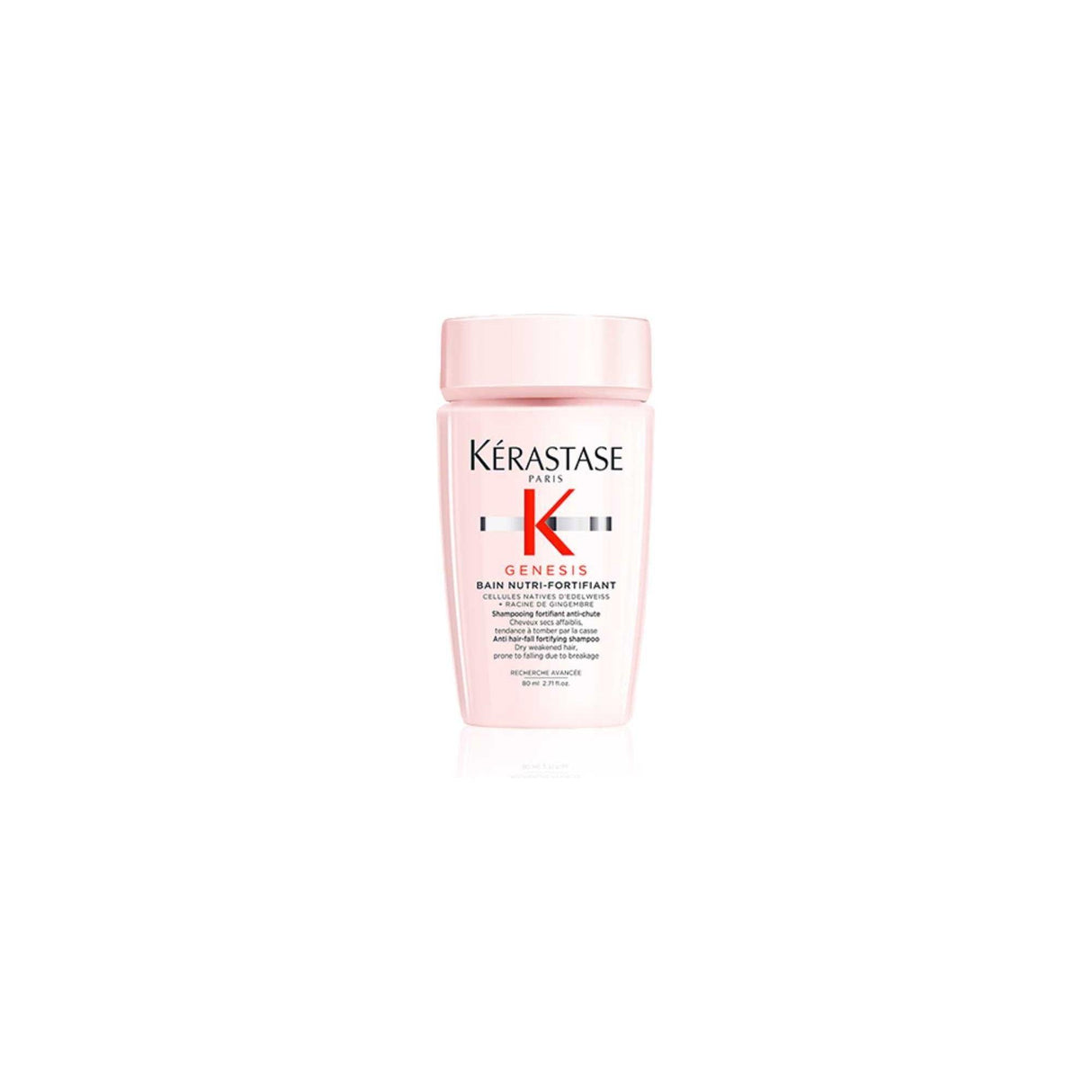 Kérastase Bain Nutri Fortifiant shampoo bottle for nourishing and strengthening delicate hair.