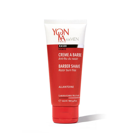 Yon-Ka For Men Barber Shave cream for effective shaving, enriched with allantoin, aloe vera, and essential oils for comfortable skin.
