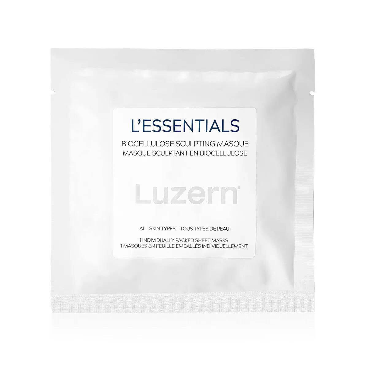 Bio-Cellulose Sculpting Masque in packaging, moisturizing sheet mask for all skin types, boosts hydration and radiance.