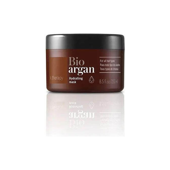 Bioargan Hydrating Mask for intensive hair moisturizing and shine enhancement with argan oil, suitable for all hair types.