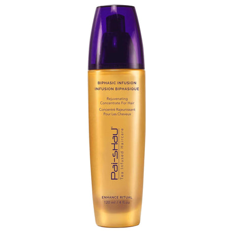 Biphasic Infusion rejuvenating hair concentrate with tea complex for moisture and protection.