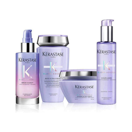 Kerastase Blond Absolu 24/7 Intense Recovery set, ideal for strengthening and preserving cool blonde hair after bleaching.