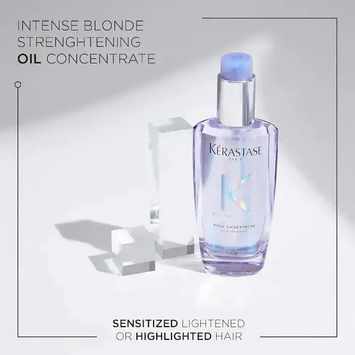 Kérastase Blond Absolu Huile Cicaextreme hair oil for intense blonde strengthening, ideal for sensitized highlighted hair.