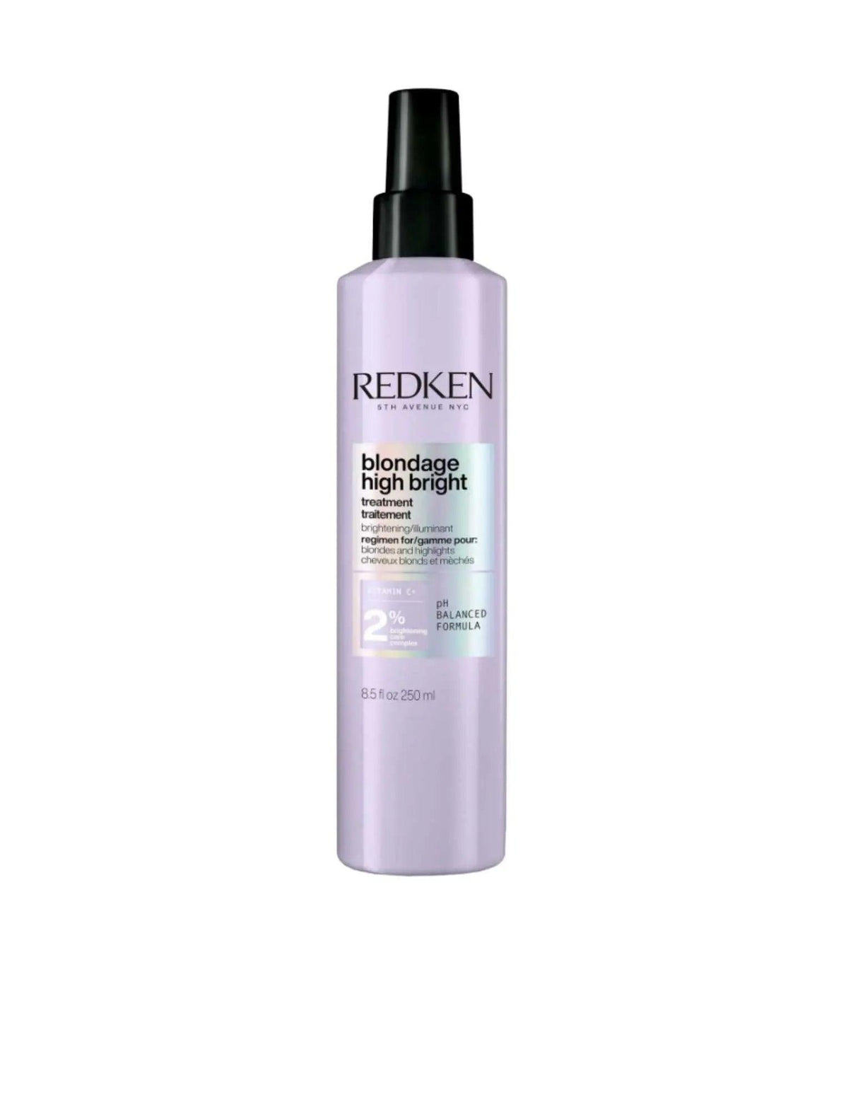Redken Blondage High Bright Treatment bottle for neutralizing brassiness in blonde hair