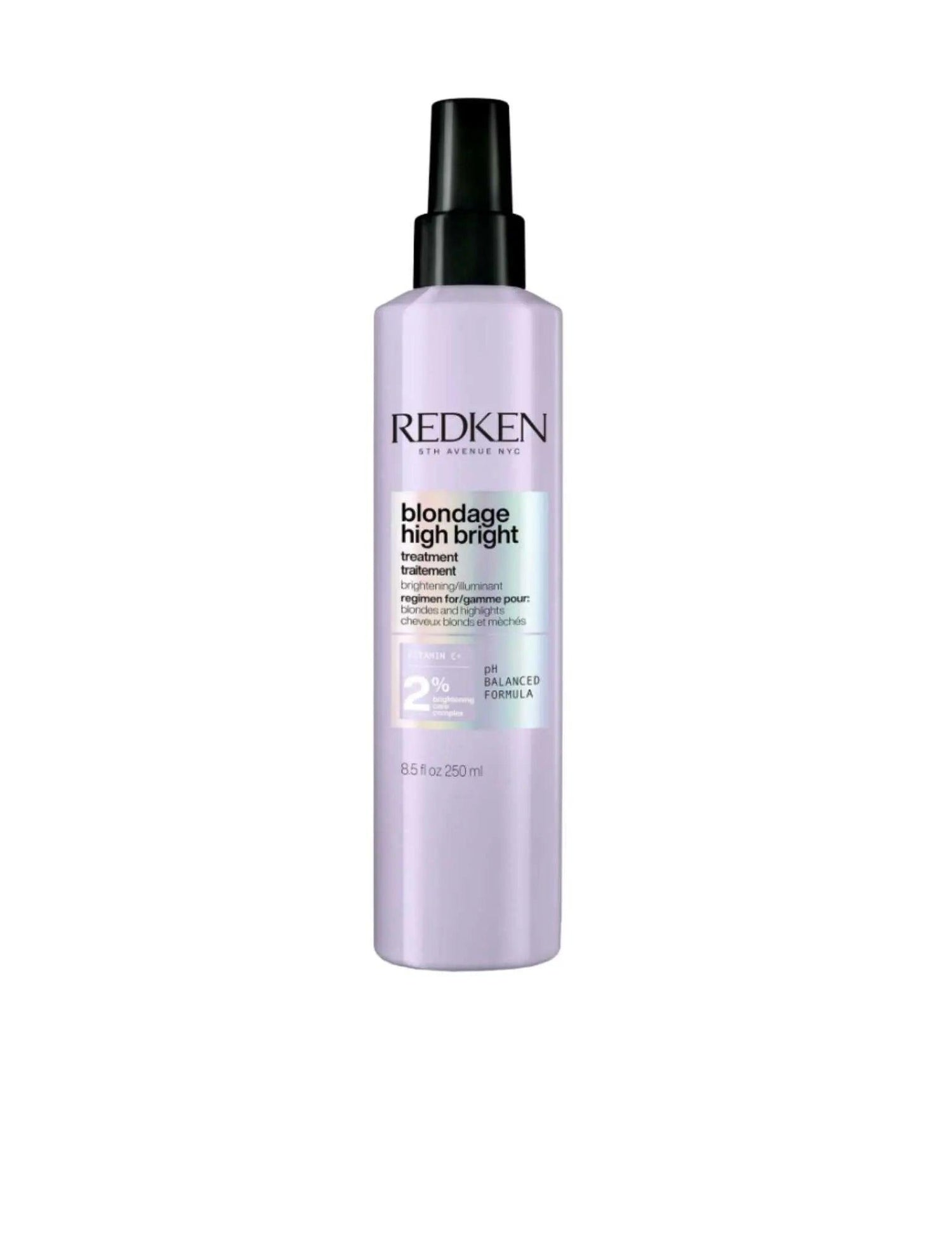 Redken Blondage High Bright Treatment bottle for neutralizing brassiness in blonde hair