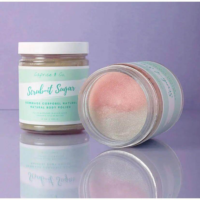Cotton Candy Body Scrub - Natural Sugar Scrub 10oz infused with coconut oil and shea butter for exfoliating and hydrating skin.