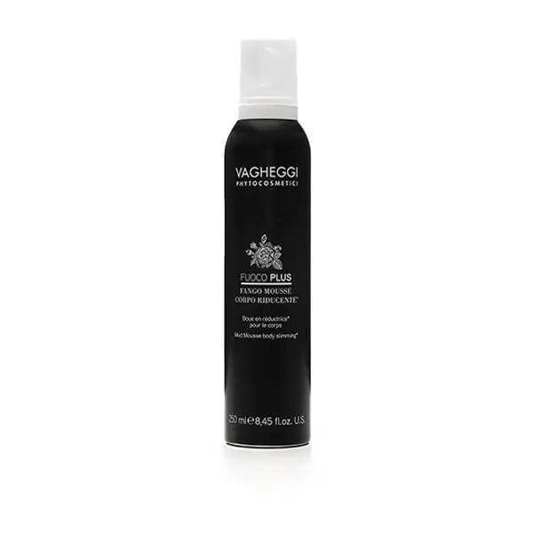 Boue En Mousse Réductrice Fuoco Plus bottle with nourishing almond oil and shea butter for body shaping and skin detoxification.