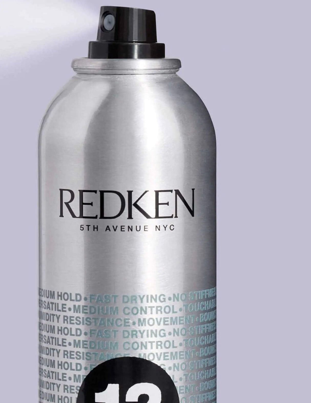Redken Brushable Medium Hold 12 Hairspray bottle, offering flexible styling for all hair types with natural hold and movement.