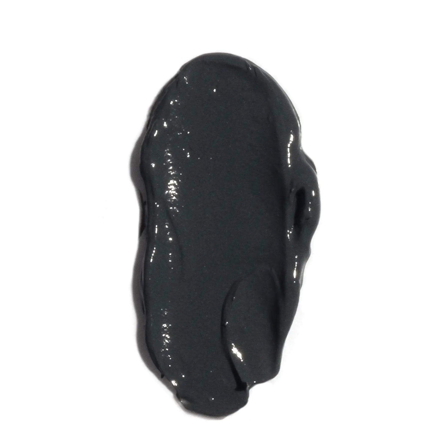 Charcoal mask cream swatch for sensitive skin, reduces discomfort and redness, ideal for professional care, smooth texture.