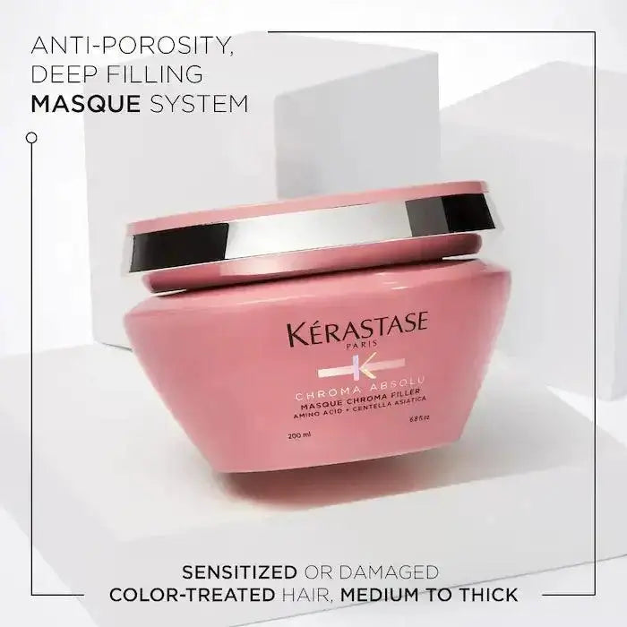 Kérastase Chroma Absolu Masque Chroma Filler for color-treated hair, anti-porosity deep filling hair mask, 200ml.