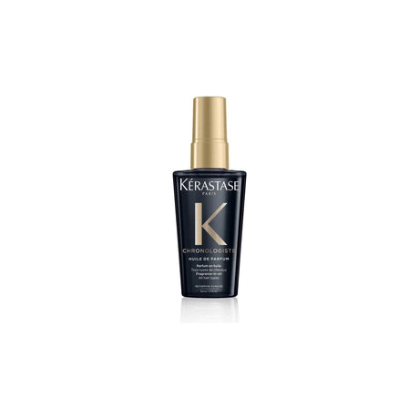 Kérastase Chronologiste Huile De Parfum premium hair oil bottle enhancing shine and scent for all hair types.