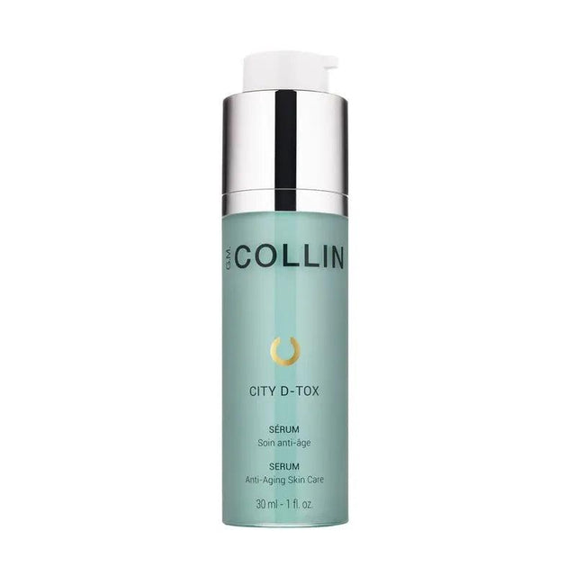 City D-Tox Serum bottle with anti-pollution formula, hydrates skin, reduces fine lines, and enhances radiance.