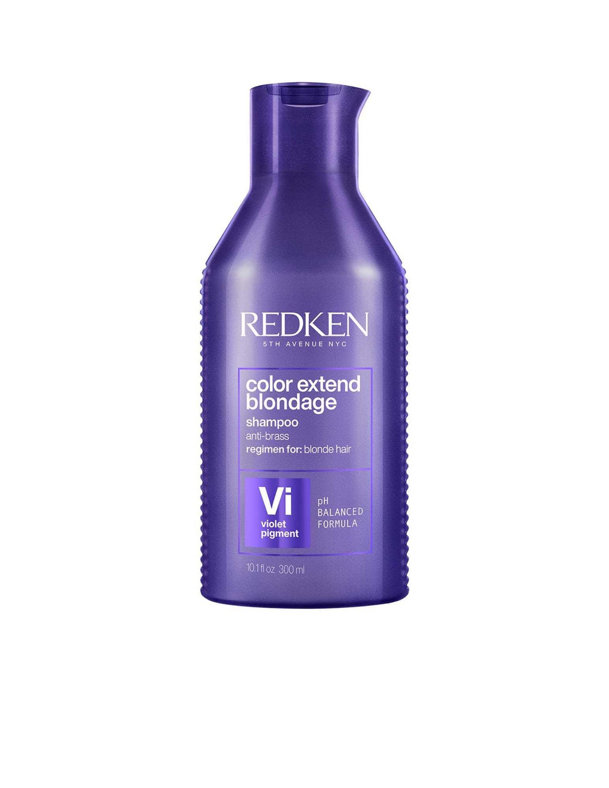 Redken Color Extend Blondage Shampoo bottle for blonde hair tone correction with violet pigment.