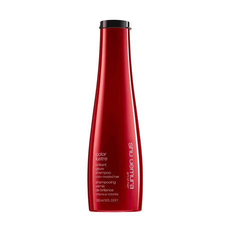 Shu Uemura Color Lustre Shampoo for vibrant color-treated hair, 300ml bottle.
