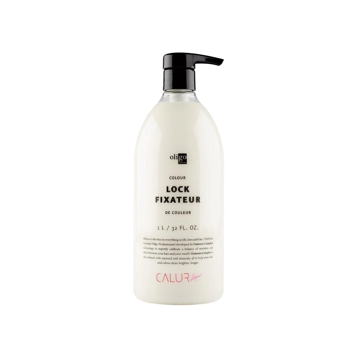 Colour Lock hair treatment bottle, 1L, vegan, paraben-free, gluten-free, sulfate-free; locks in color, pH 4.0, after color services.