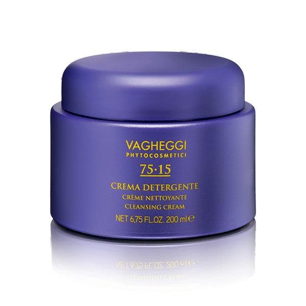 Vagheggi 75-15 Cleansing Cream with Cupuaçu butter, 200ml jar for face, neck, décolletage. Removes impurities, leaves skin supple.