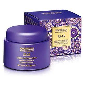 Vagheggi 75-15 Cleansing Cream 200ml with Cupuaçu butter and passionflower oil for face, neck, décolletage cleansing.