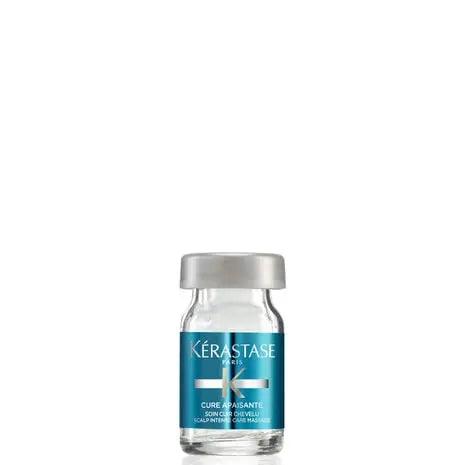 Kérastase Cure Apaisante Intense scalp treatment bottle for soothing sensitive scalp, suitable for all hair types and textures.