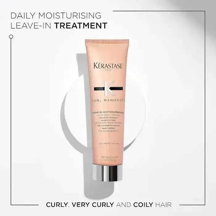 Curl Manifesto Crème De Jour Fondamentale Hair Cream for curly, coily hair, hydrating leave-in, tackling frizz and dryness.