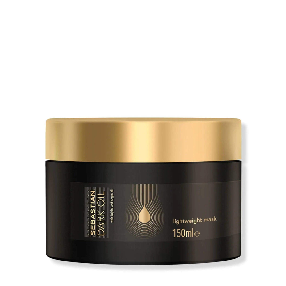 Sebastian Dark Oil Lightweight Mask - 150ml jar with nourishing oils for enhanced hair body and amazing scent.