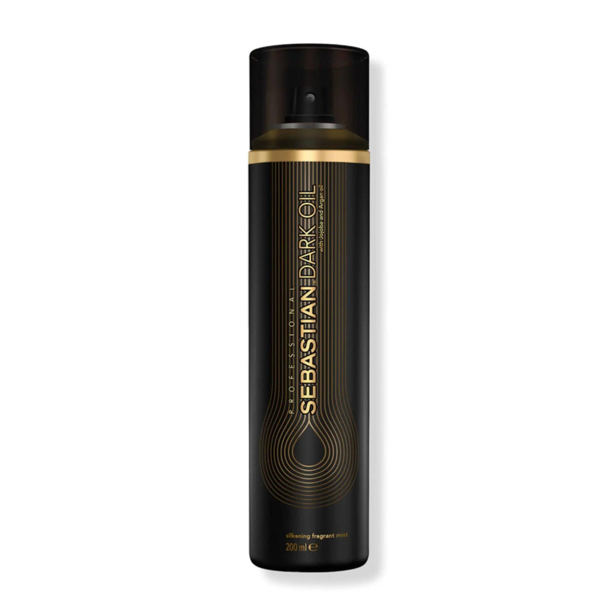 Sebastian Dark Oil Silkening Mist for shiny, silky hair with enchanting fragrance, 200ml bottle.