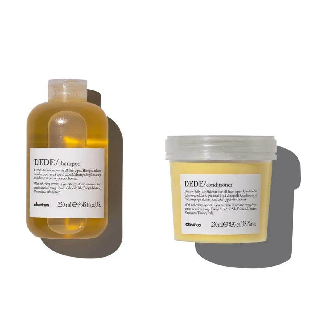 Davines Dede Shampoo and Conditioner Duo 250ml for soft, lightweight hair; perfect for frequent use. Gentle care, easy styling.