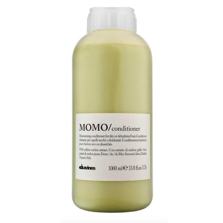 Davines Essential Haircare MOMO Conditioner Liter for dry or dehydrated hair, hydrating and detangling, 1000ml bottle.