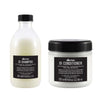 Davines OI Shampoo and Conditioner Duo 250 ml with nourishing Roucou oil for soft, shiny, voluminous hair, gentle cleansing, and detangling.