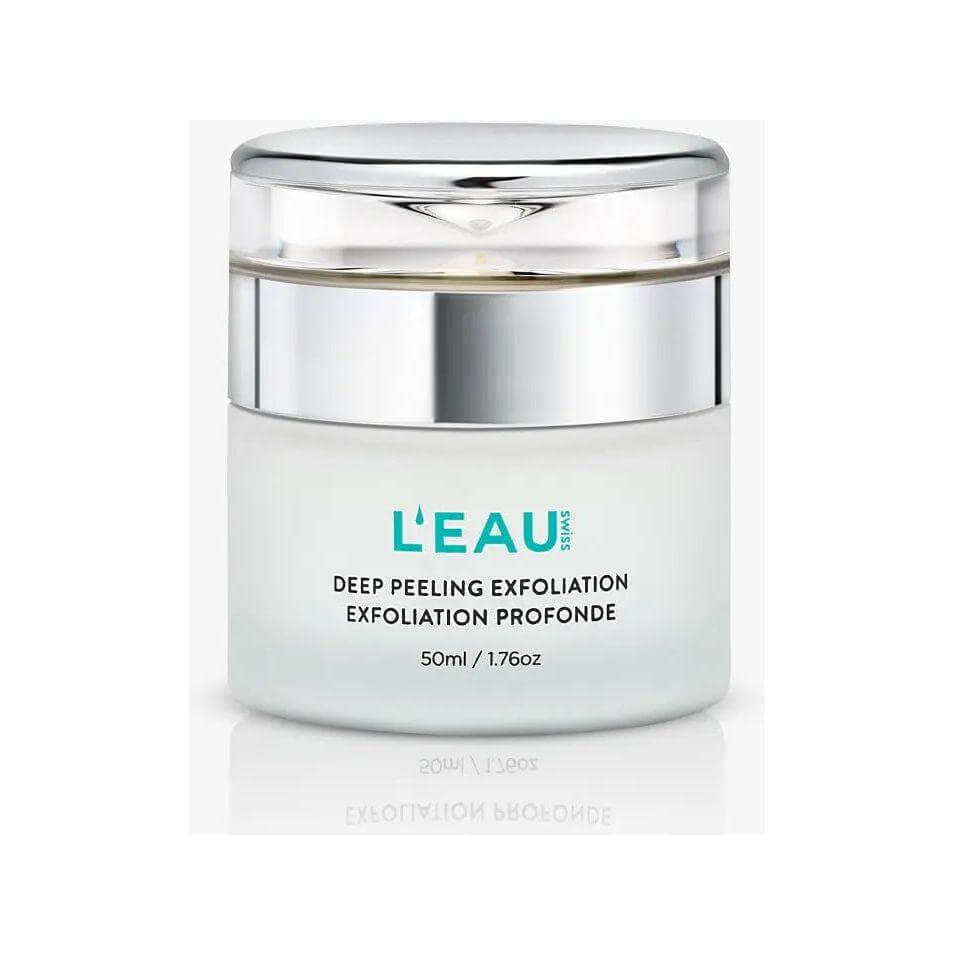 L'EAU Deep Peeling Exfoliation cream, 50ml jar for gentle pore cleansing and dead skin removal.