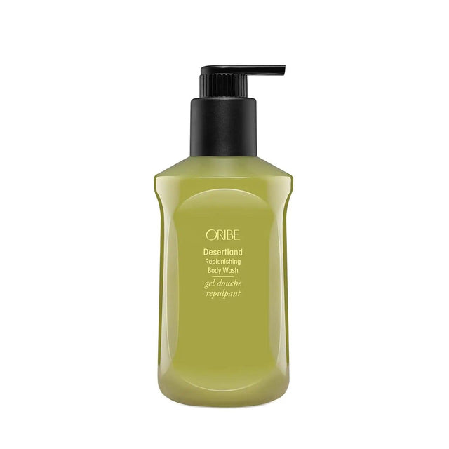 Oribe Desertland Replenishing Body Wash bottle with luxurious lather and nourishing formula for silky, hydrated skin.